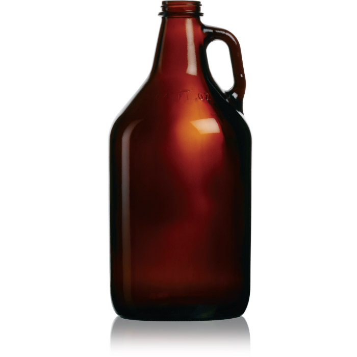 Amber Growler - Zenan Glass